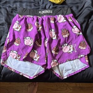 ChicknLegs Purple Cow Print Men's Athletic Shorts